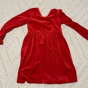 Hanna Andersson Red Velvet Kids Dress, size 5